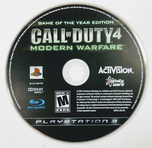 Jogo Call of Duty 4 Modern Warfare - PS3