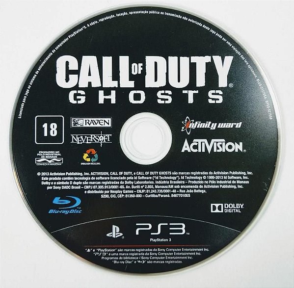 Jogo Call of Duty Ghosts - PS3