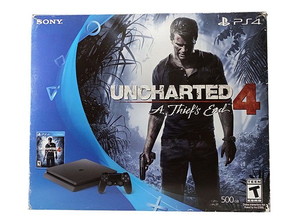 Console Playstation 4 Slim 500GB + jogo Uncharted 4 - PS4