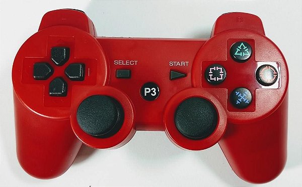 Controle sem fio Vermelho - PS3