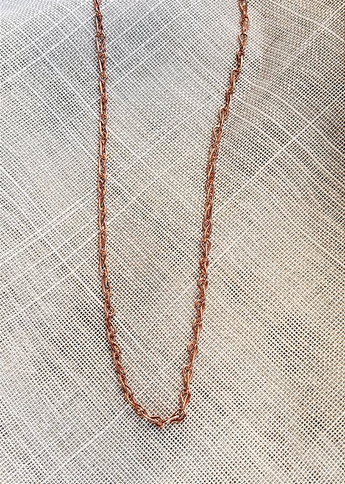 Corrente de Cobre Puro fininha - modelo Álamo