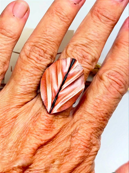 Anel Seiva Traço em Cobre Puro