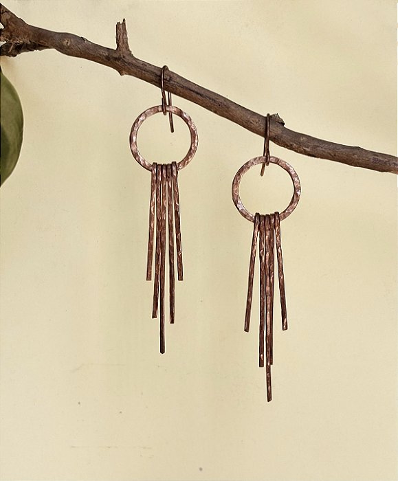 Brinco Cascata em Cobre Puro