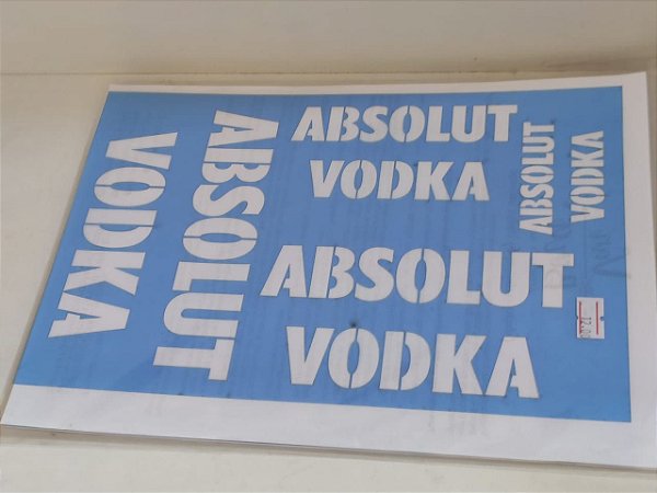 STENCIL VAN BORA 28X19 ABSOLUT VODKA