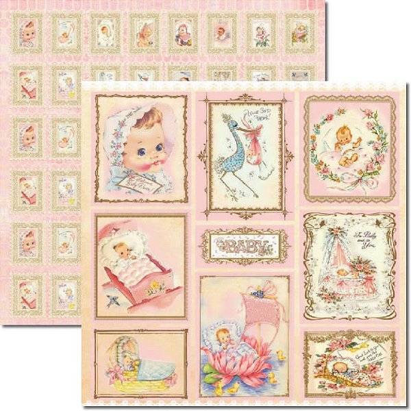 SCRAPBOOK ARTE FACIL 30,5X30,5 BABY GIRL