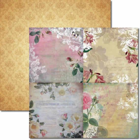 SCRAPBOOK ARTE FACIL 30,5X30,5 15X15 FLORES