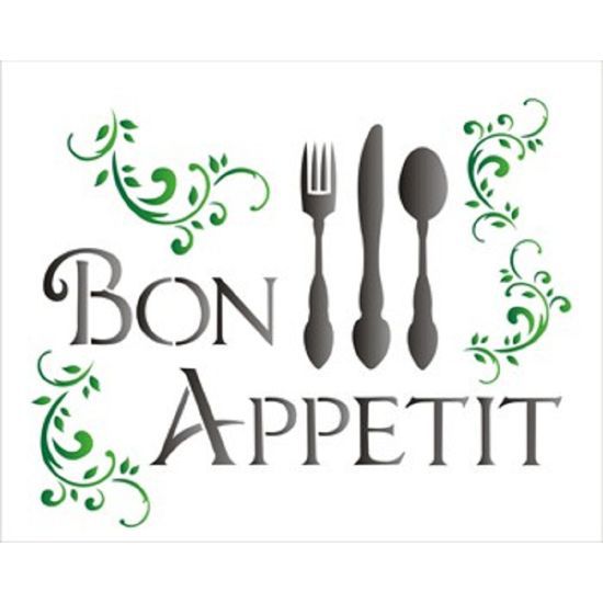 STENCIL 20X25 - BON APPETIT