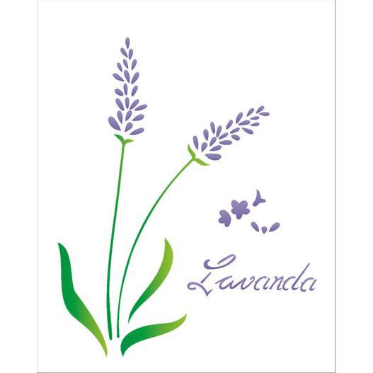 STENCIL 20X25 - FLOR LAVANDA