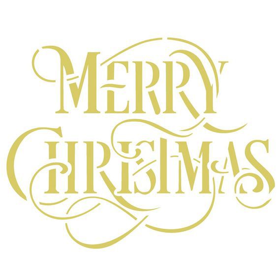 STENCIL 20X25 - FRASE MERRY CHRISTMAS