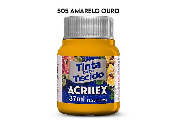 TINTA PARA TECIDO 37ML 505 AMARELO OURO ACRILEX