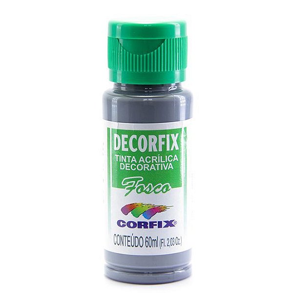 TINTA ACRÍLICA DECORATIVA 60ML 381 CINZA PROFUNDO CORFIX