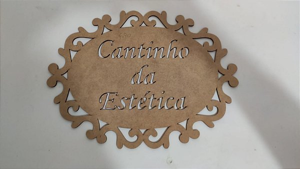 PLACA CANTINHO DA ESTÉTICA 28X22