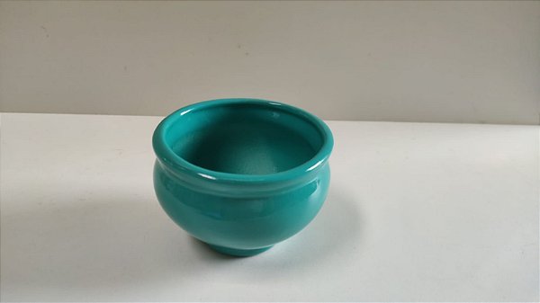 CACHEPOT VIOLETA CERAMICA TURQUESA MINI 06X10