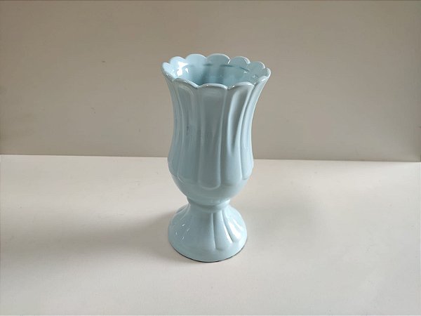 TAÇA FLOR MINI ROSA AZUL CLARO 18X09