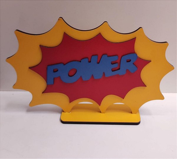 PLACA AÇÃO POWER 30 X 20CM C/BASE