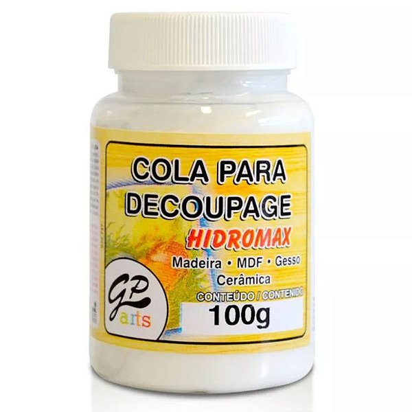 COLA PARA DECOUPAGE HIDROMAX MADEIRA 100G GATO PRETO