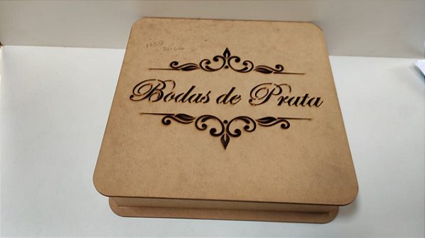 CAIXA BODAS DE PRATA 25X25X06