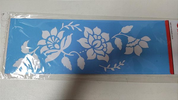 STENCIL 10X30 - FLOR BAUER III