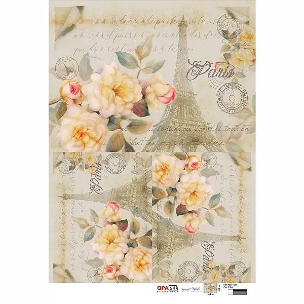 OPAPEL 30X45 - FLOR ROSA PARIS