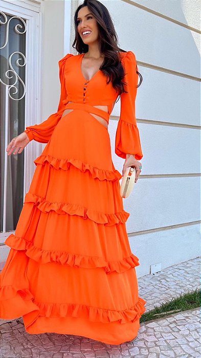Vestido Alanis Tangerina