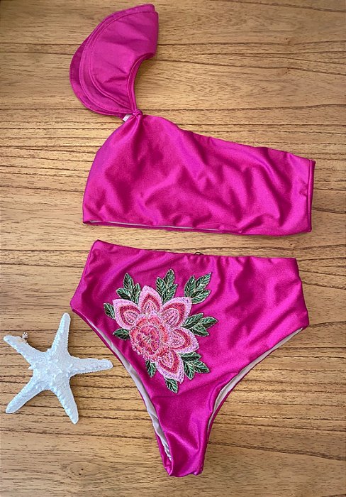 Biquíni Vanessa Pink Bordado