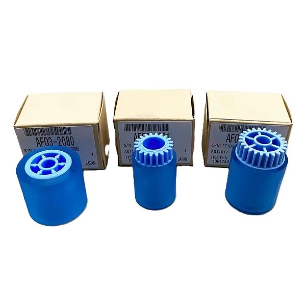 Kit com 03 Roletes de Alimentação para Ricoh MP 8000 / 5500 / 7500 / 6500 / 2051 / 6000 - ( AF03-0081 )