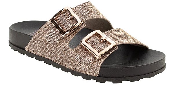 Tamanco Moleca Feminino Flat Rasteira Glitter 5436.401