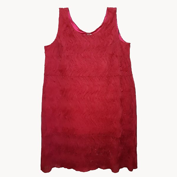 Vestido de Festa Rosa de Tule Fitado Plus Size