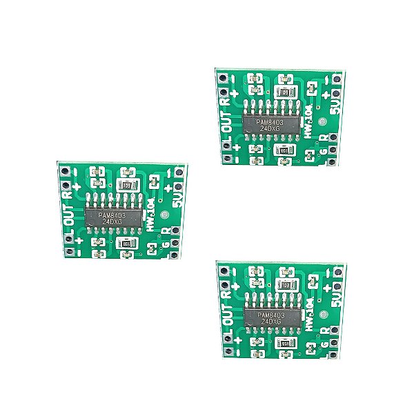 Kit 3  Mini Amplificador Digital Pam8403 3W Classe D Hw-104