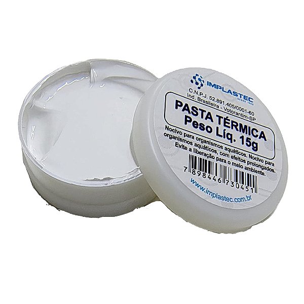 Pasta Térmica Branca Implastec Pote 15g  Alto Rendimento