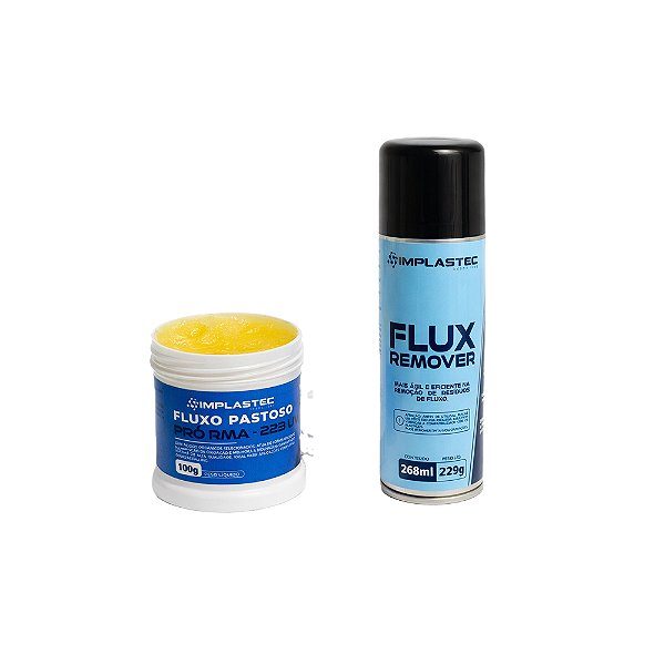 Fluxo Pastoso Rma223 Uv 100g + Removedor Fluxo Spray Implastec