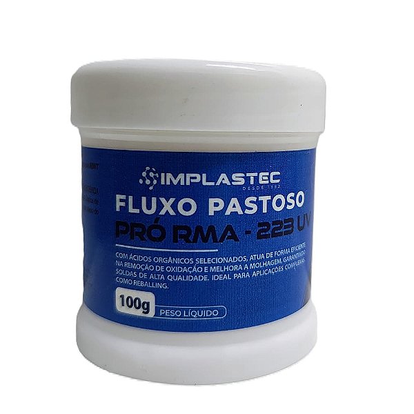Fluxo Pastoso Rma-223 Uv 100g Implastec Para Solda Bga Smd