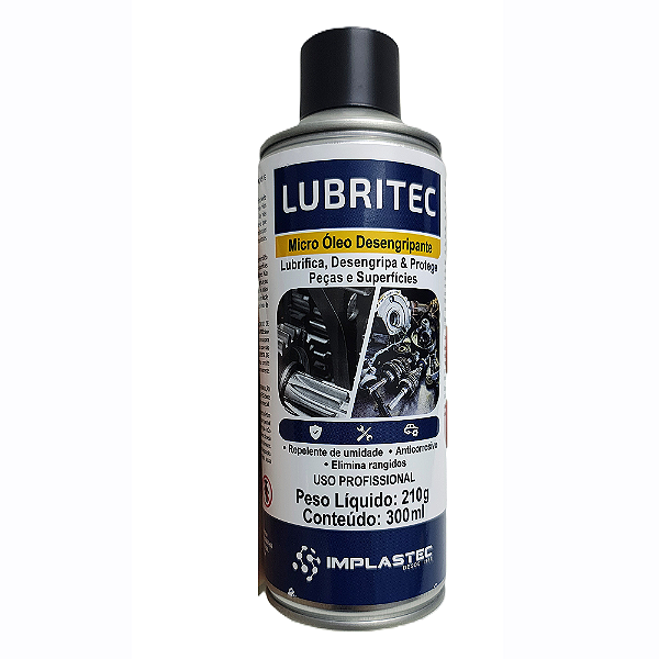 Lubritec Desengripante Aerossol Spray Lubrificante Implastec