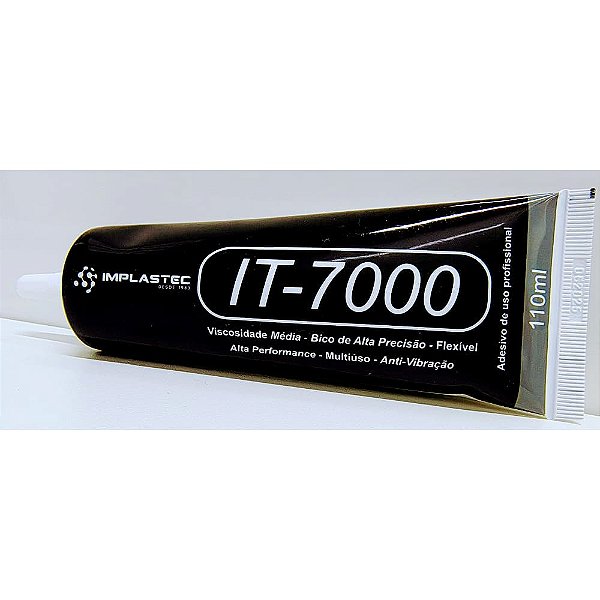 Cola Adesiva Reparo Celular Preta It-7000 110ml  Implastec