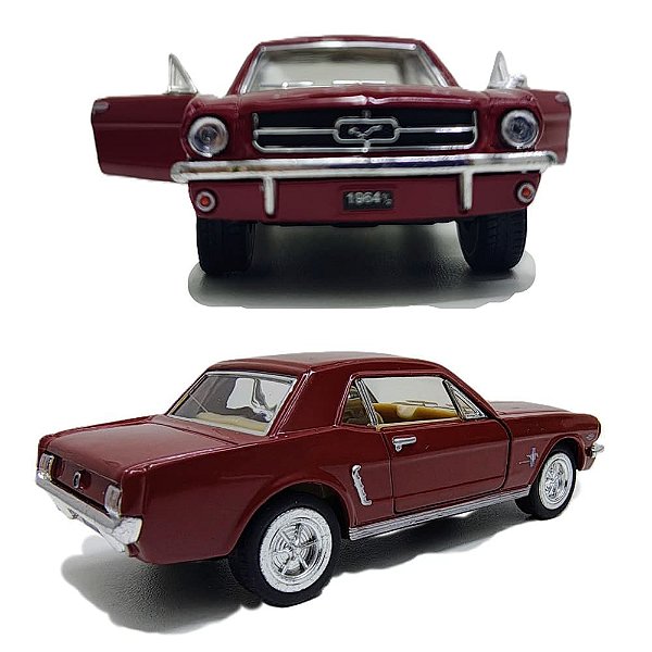 Miniatura Ford Mustang 1964 1/2 Clássico Metal Coleção 1:36