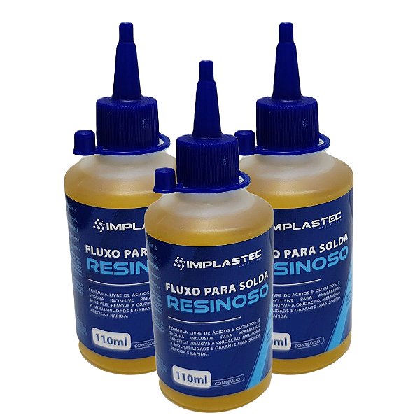 Kit Profissional Bancada: 3x Fluxo Solda Resinoso 110ml