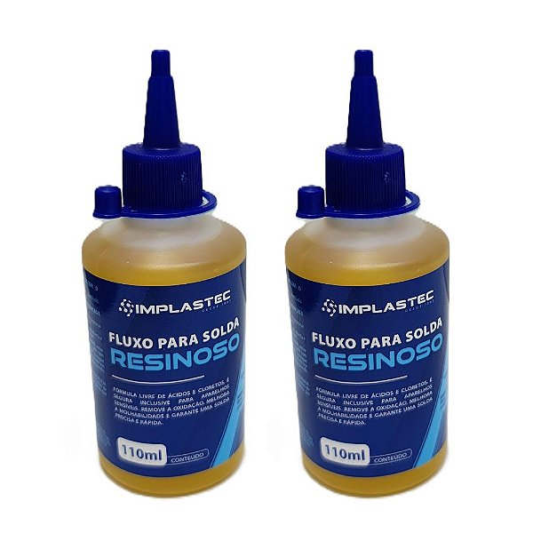 Kit Econômico: 2x Fluxo de Solda Resinoso Implastec 110ml