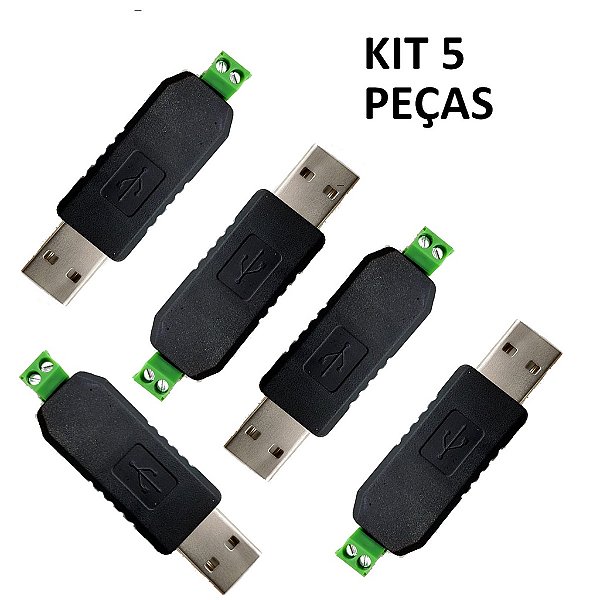 Kit 5 Módulos Conversor De Usb Para Serial Rs485 - Automação