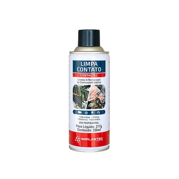 Limpa-Contatos Eletrônicos Contactec Spray 350ml Implastec