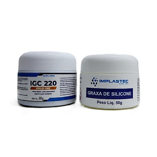 Kit Graxa Silicone Dielétrica + Graxa Cobre IGC 220 Alta Temp