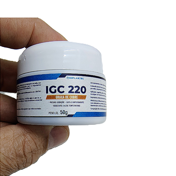 Graxa de Cobre Antioxidante IGC 220 Alta Temperatura 50G
