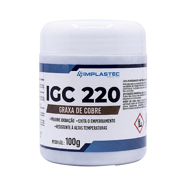 Graxa de Cobre Antioxidante IGC 220 Alta Temperatura 100G
