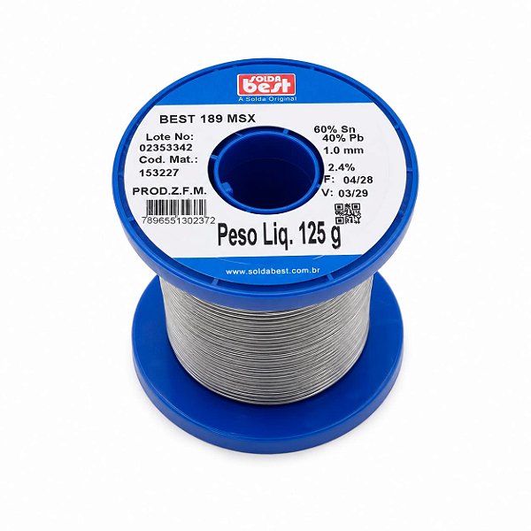 Carretel Solda Best 189 msx  60/40 125 g  1,0 mm