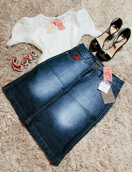 Saia Jeans LY ADT Longa - Loja Virtual - Cabide Fashion Moda Evangélica