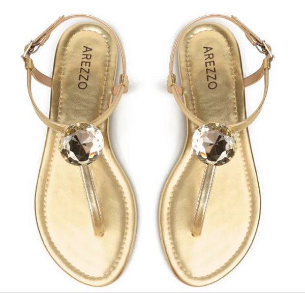 sandalia salto rasteiro arezzo