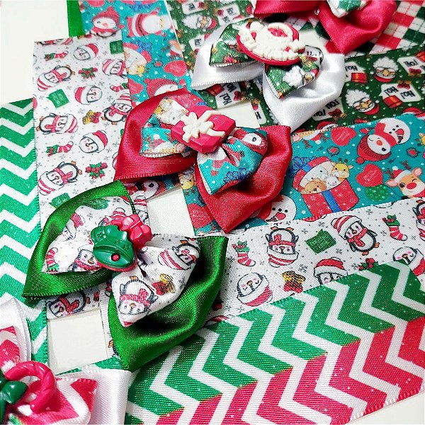 Colarinho Estampado de Natal - 10 unidades