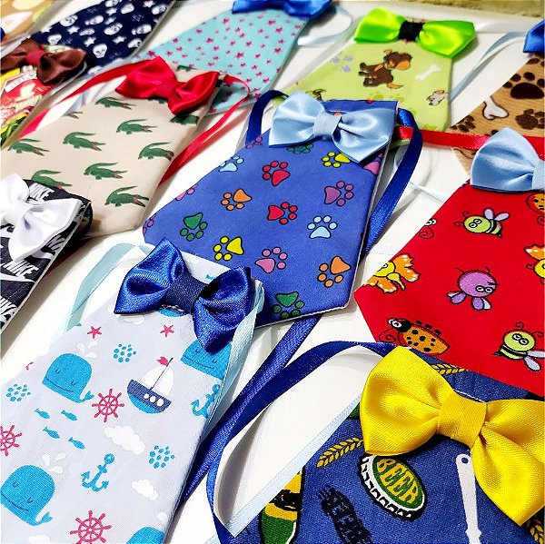 Gravata Social Tricoline Estampado Laço Mod.1 - 10 unidades