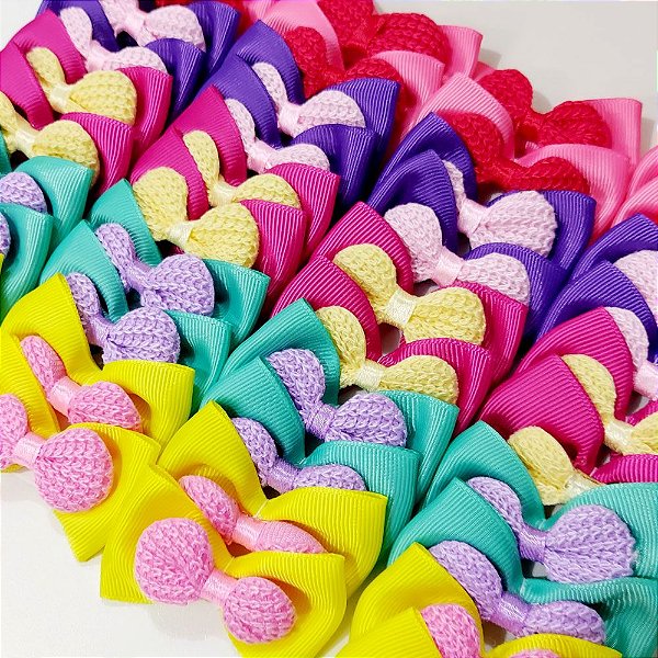 Laço Maxi Duplo Crochê Mod.1 - 10 unidades