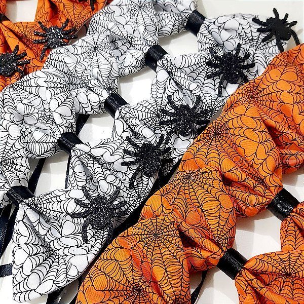 Gravata Borboleta Tecido Estampado de Halloween - 10 unidades