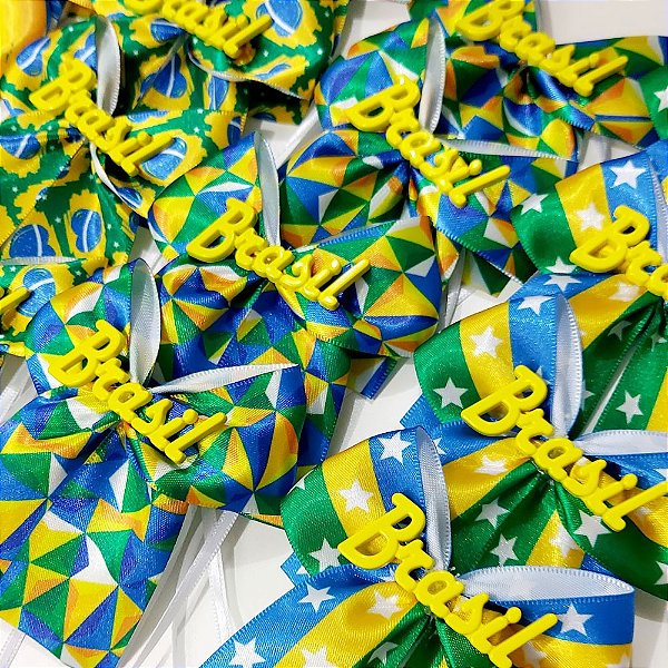 Laço de Pescoço Estampado Copa Brasil - 10 unidades